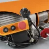 The orange micro electric winch is a small portable hoist with a load capacity of 100kg Application Scenario